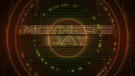 mothers day on digital screen with hud elements