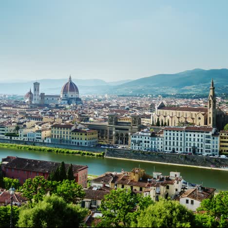 Schwenk-Zeitraffer:-Das-Stadtbild-Von-Florenz-Italien