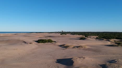 Aerial-footage-of-the-dunes-and-the-beach