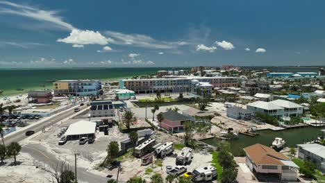 vista aérea de la playa de f. myers, florida
