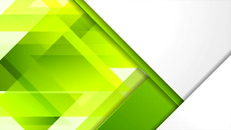 animación de video geométrica abstracta de tecnología verde brillante