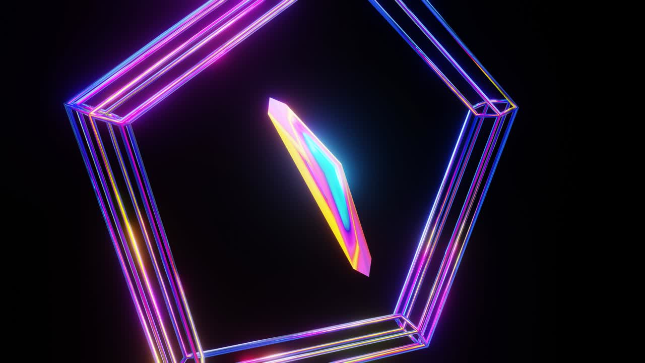 날아다니는 인물의 비온 루프 추상화.