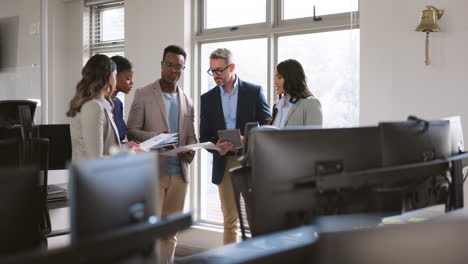 documents, collaboration or business people