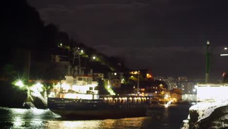 wilson dundee general cargo entering pasaia bay with pasajes san suan in the background
