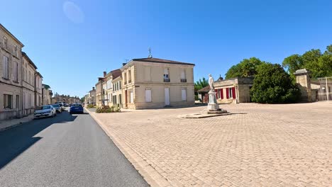 quiet street scene in pauillac, france