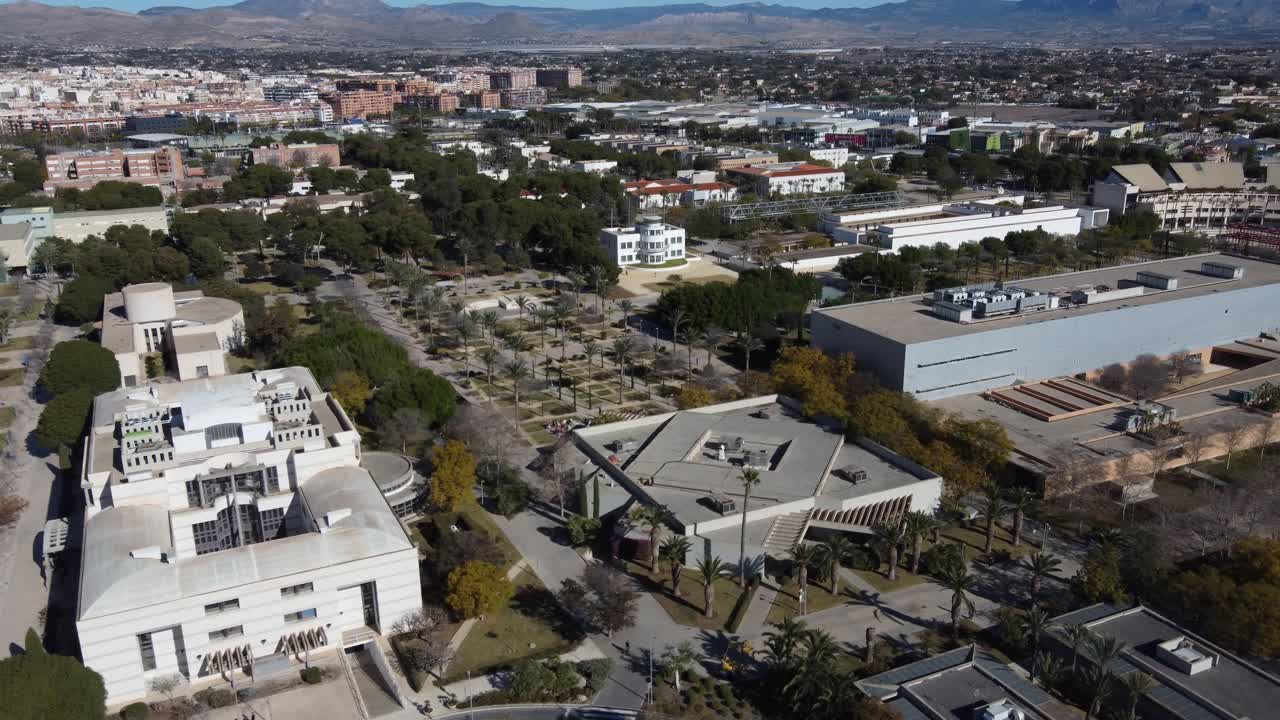 Orbiting over the campus of Alicante University