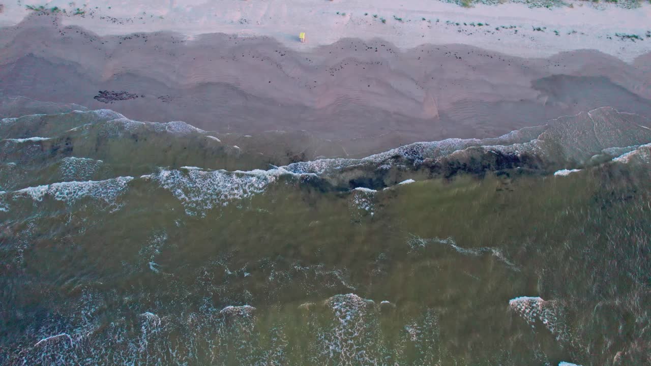 Scenic aerial view of the coastline in Latvia by the Baltic Sea