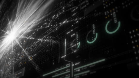 abstract particle motion with vibrant colors, digital flowing particles, vr, futuristic sci-fi, tech innovation, and immersive cyber space background