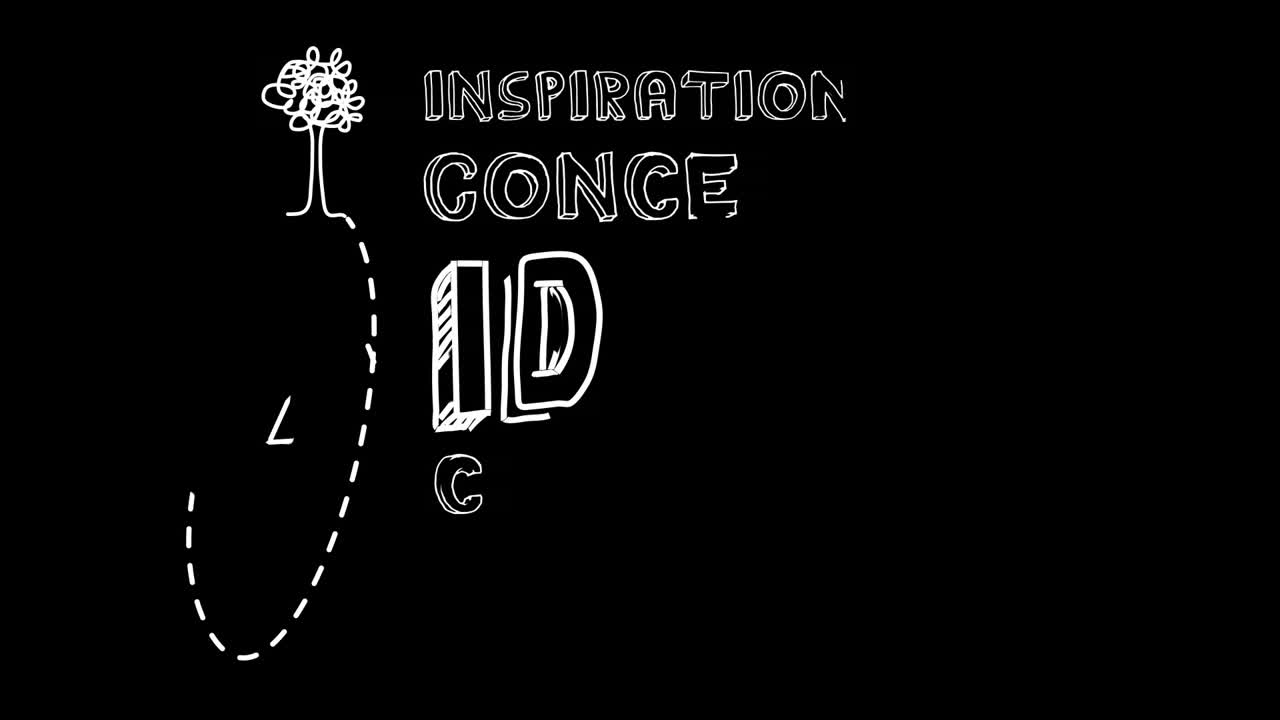 palabras de idea que aparecen en blanco y negro