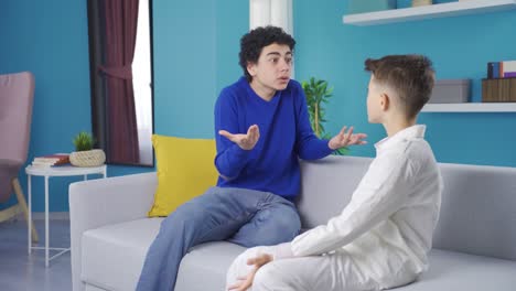 two angry, angry boy friends are arguing at home.