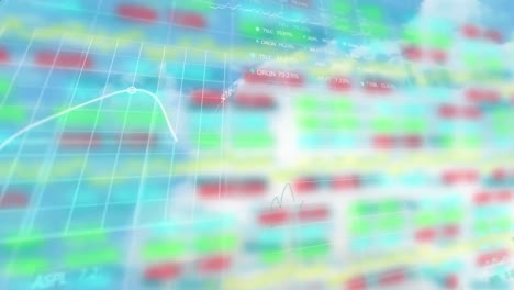 animation of statistics and financial data processing