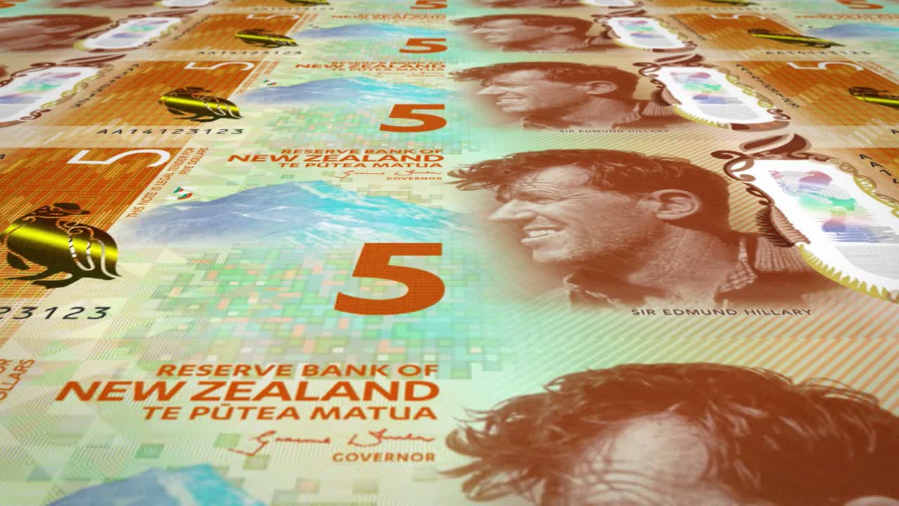 뉴질랜드의 5 달러 지폐, 롤링, 현금, 루프