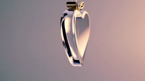 elegant crystal heart pendant