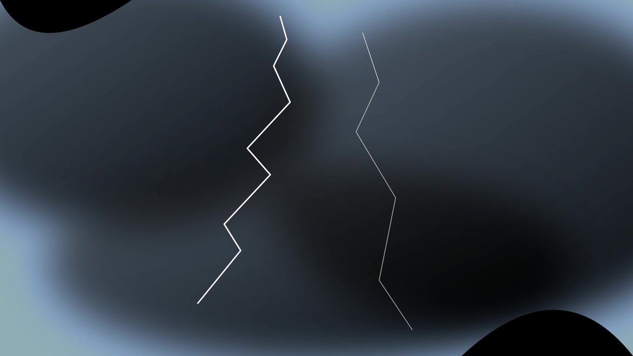Abstract Lightning Bolt Graphic Animation on Dark Background