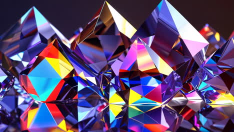 vibrant abstract geometric crystals