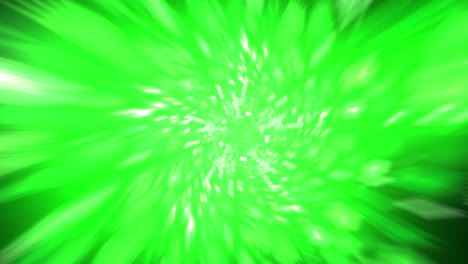 túnel de ciencia ficción verde con símbolos digitales. concepto de tecnología futurista abstracto. viaje futurista a través del ciberespacio