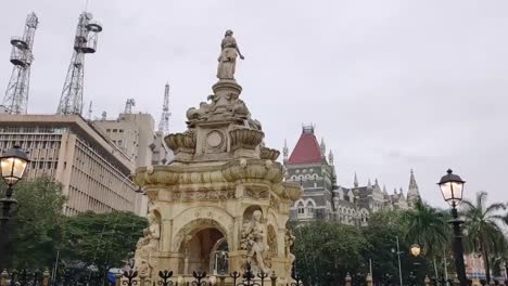 flora fountain - flora fountain is at the hutatma chowk, south mumbai, maharashtra, india. hyperlapse video of flora fountain in a rainy day.