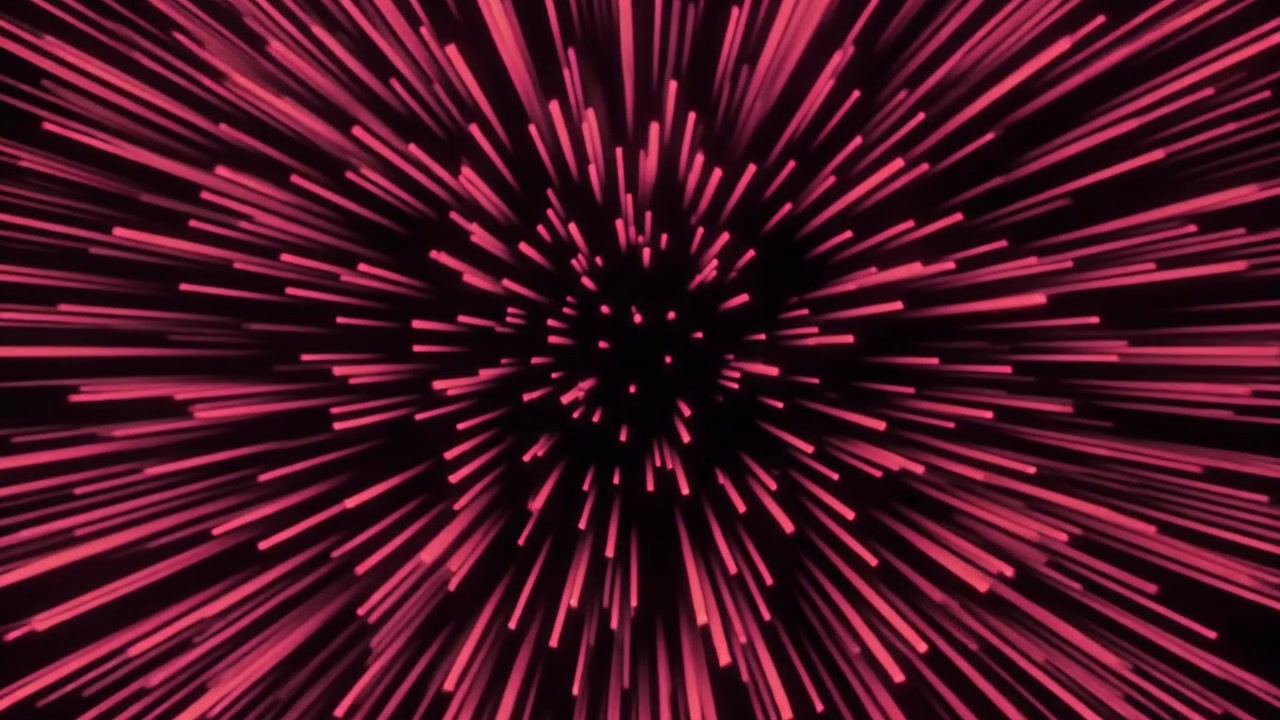 Abstract Pink Light Streaks Expanding From Center