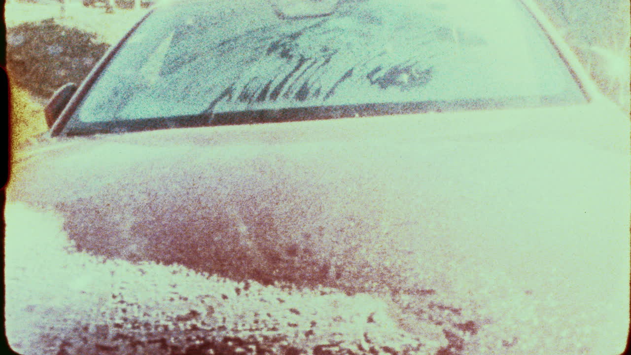 Snowy Car Windshield