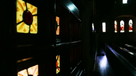 old modern anglican church, dark
