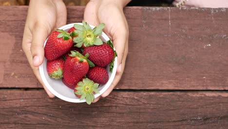 fresh strawberries in a bowl