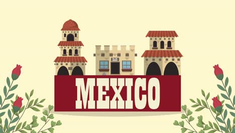 letras de la cultura mexicana con animación de la casa