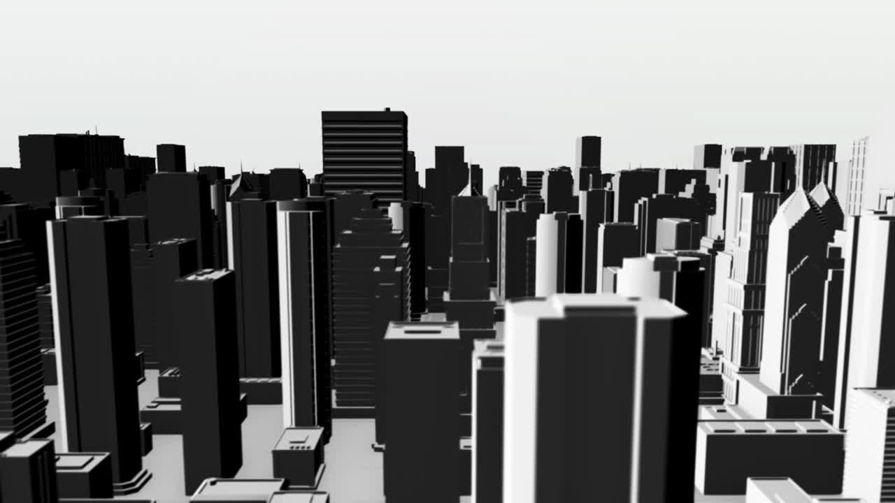 3D City Skyline Loop 04