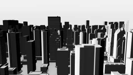 bucle del horizonte de la ciudad en 3d 04
