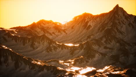 Aerial-view-of-the-Alps-mountains-in-snow