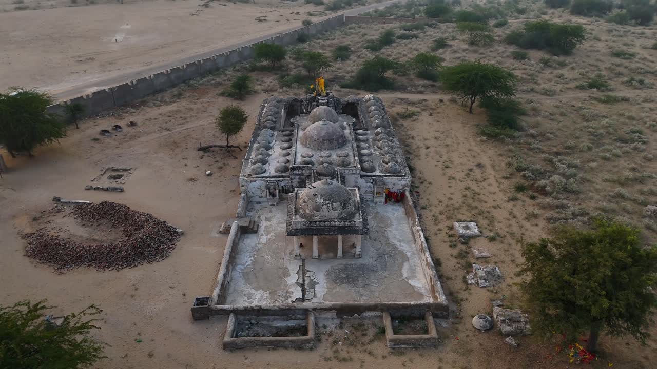 4K Drone Footage Stunning Gori Temple in Tharparkar Desert, Pakistan