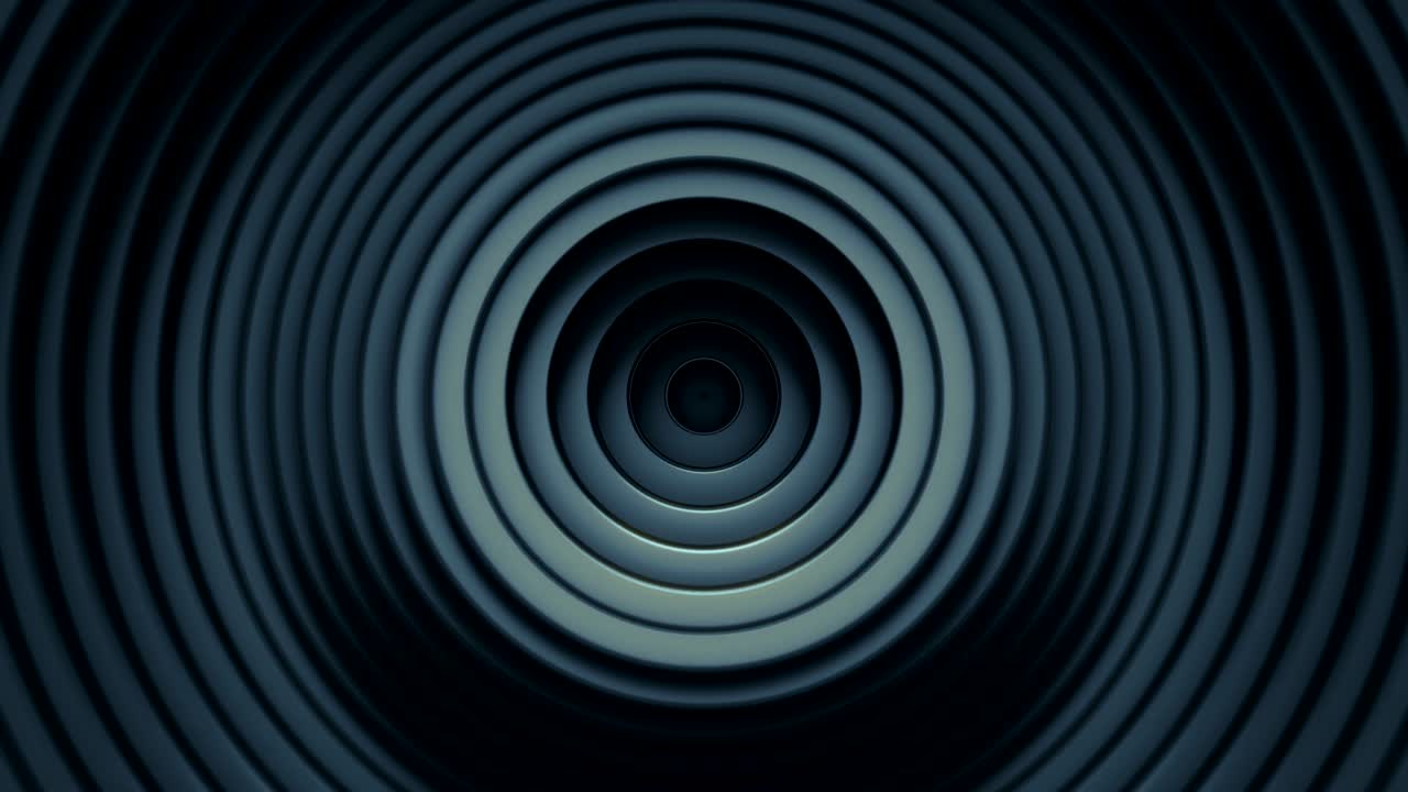 Темные кольца, бесшовная зацикленная 3D анимация.