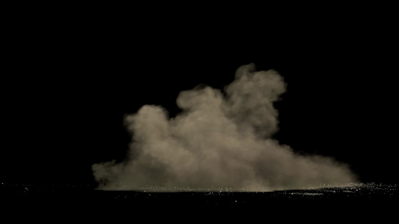 3d 특수 효과, 전쟁 장면에 대한 먼지 폭발, 알파 채널