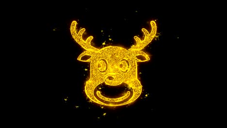 símbolo del icono del reno de navidad
