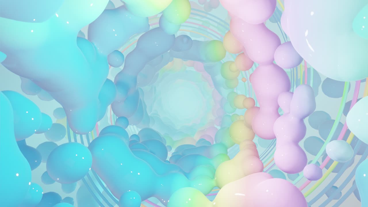 geometría holográfica abstracta con círculos radiales