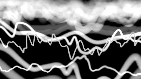 datos abstractos que fluyen en una red.