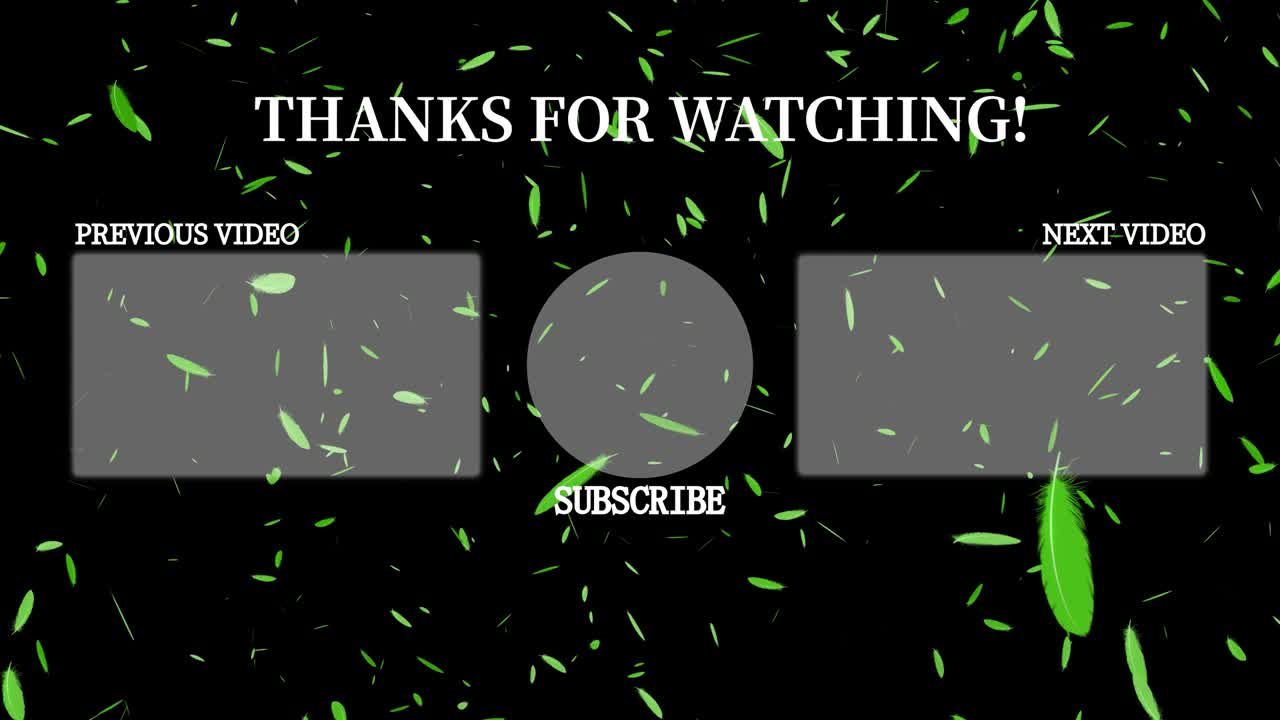 털 떨어지는 입자 끝 카드 끝 화면 모션 그래픽