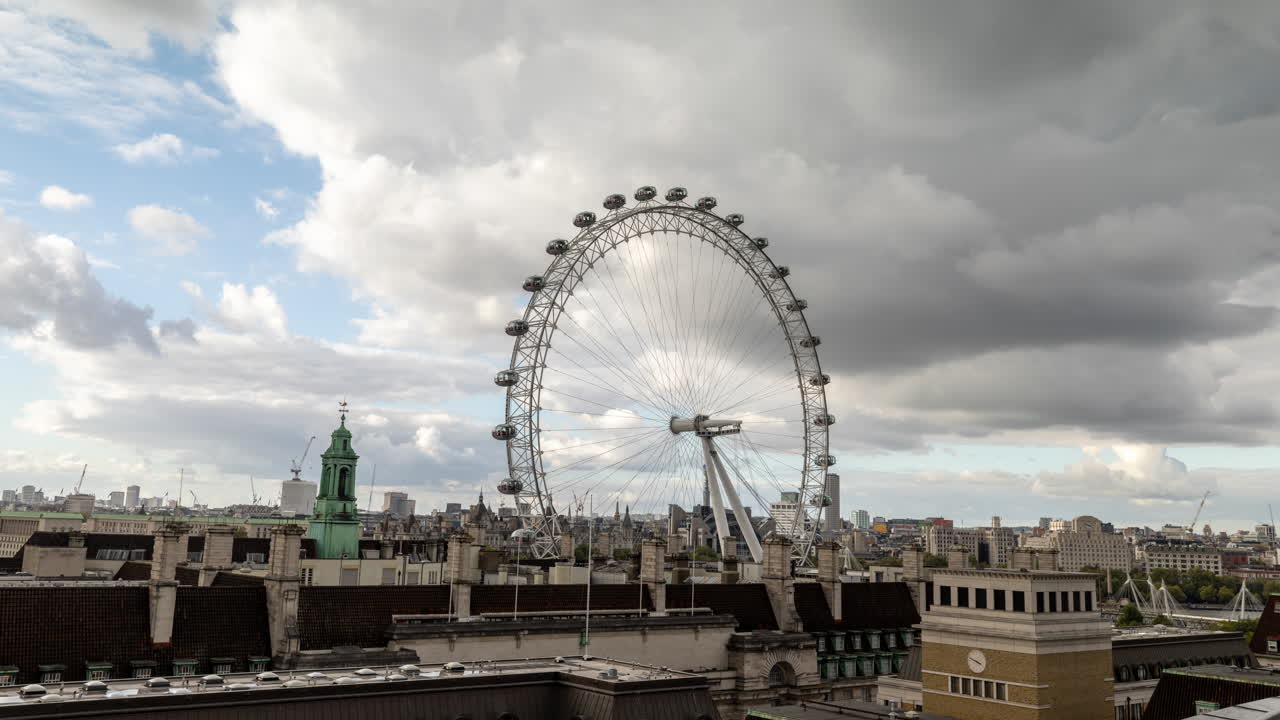 런던 아이와 스카이라인, 런던, 영국