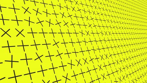 Basic shapes rotating black crosses animated background close up