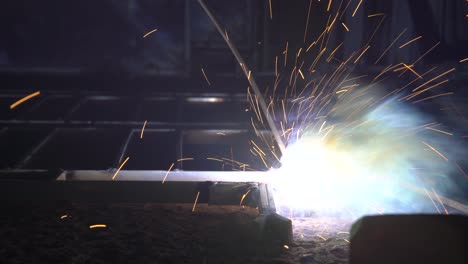 the two irons are being welded together