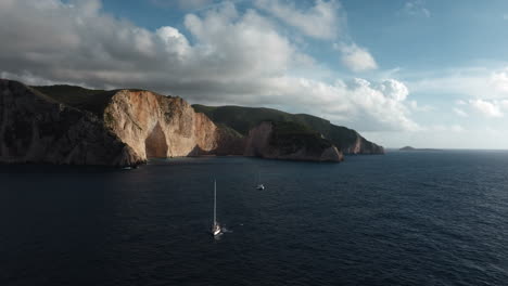 zakynthos navagio beach, greece - aerial view