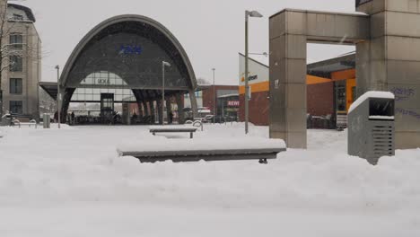 Schuss-Von-Seeeffektschnee-In-Norddeutschland