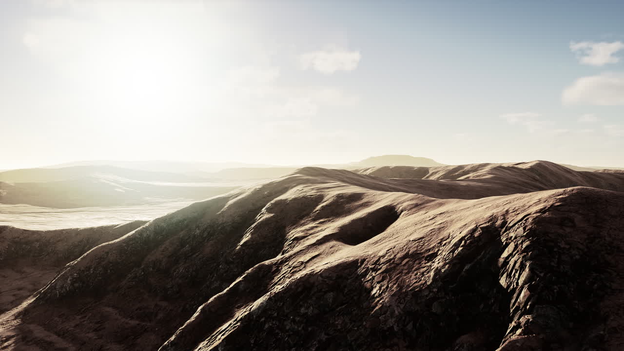 해가 지는 사하라 사막 의 아름다운 모래 언덕