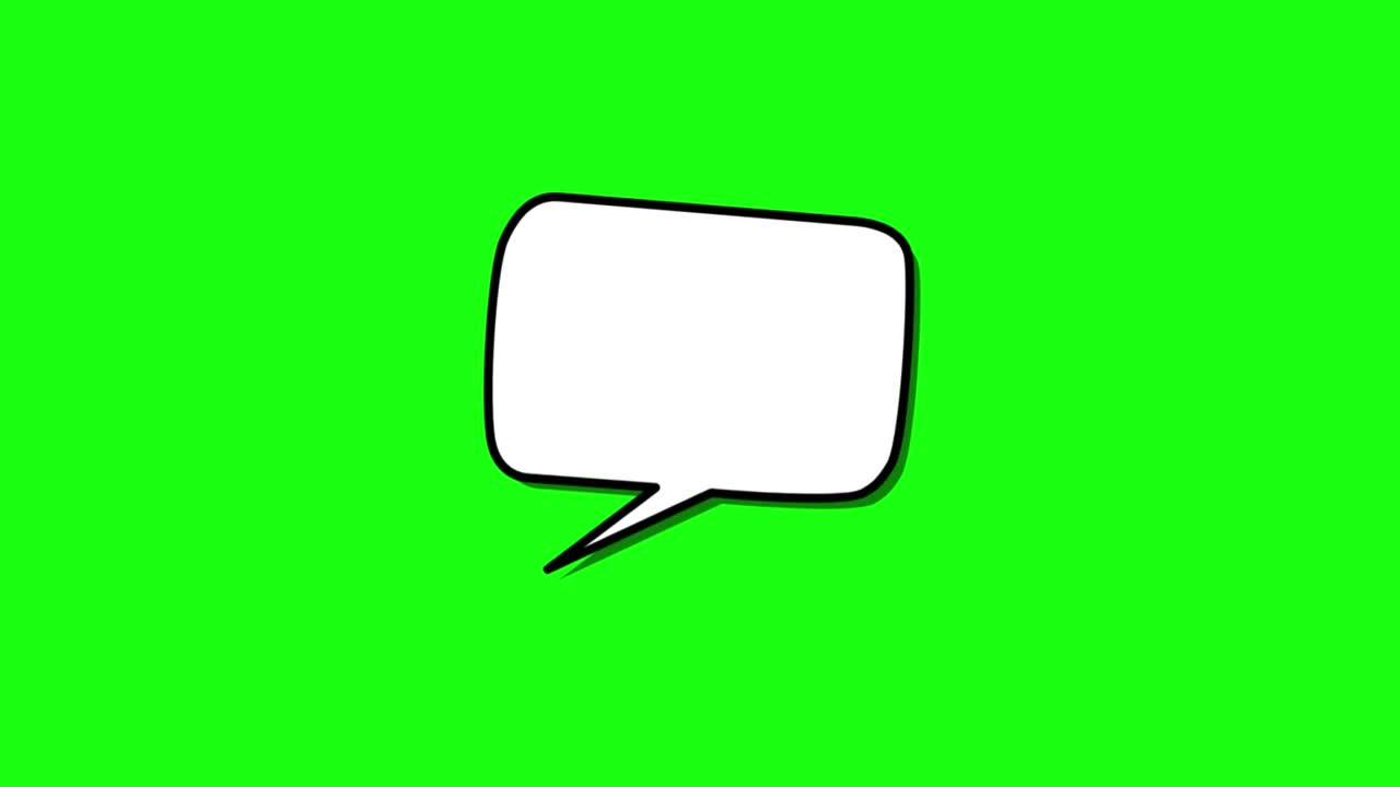 Green screen background animated speech bubble transparent animation bubbles talking