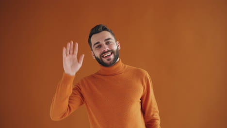 man gesturing