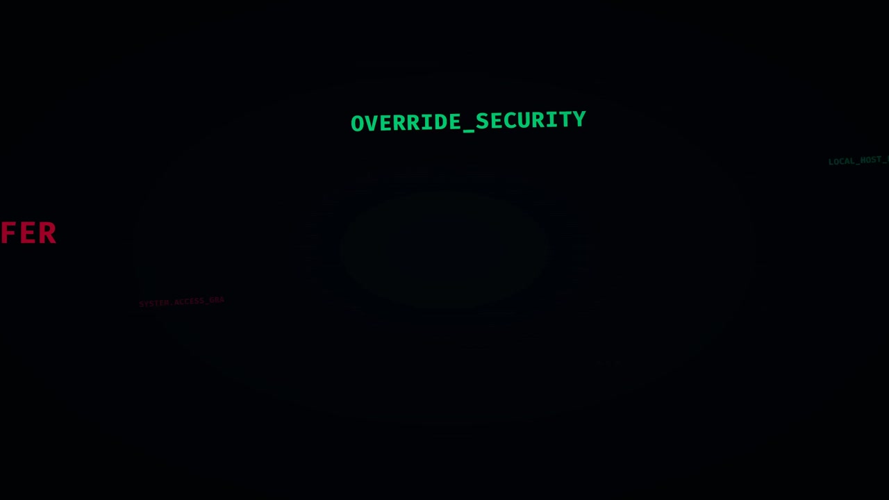 Digital Cyber Security Breach Interface with Hacking Code