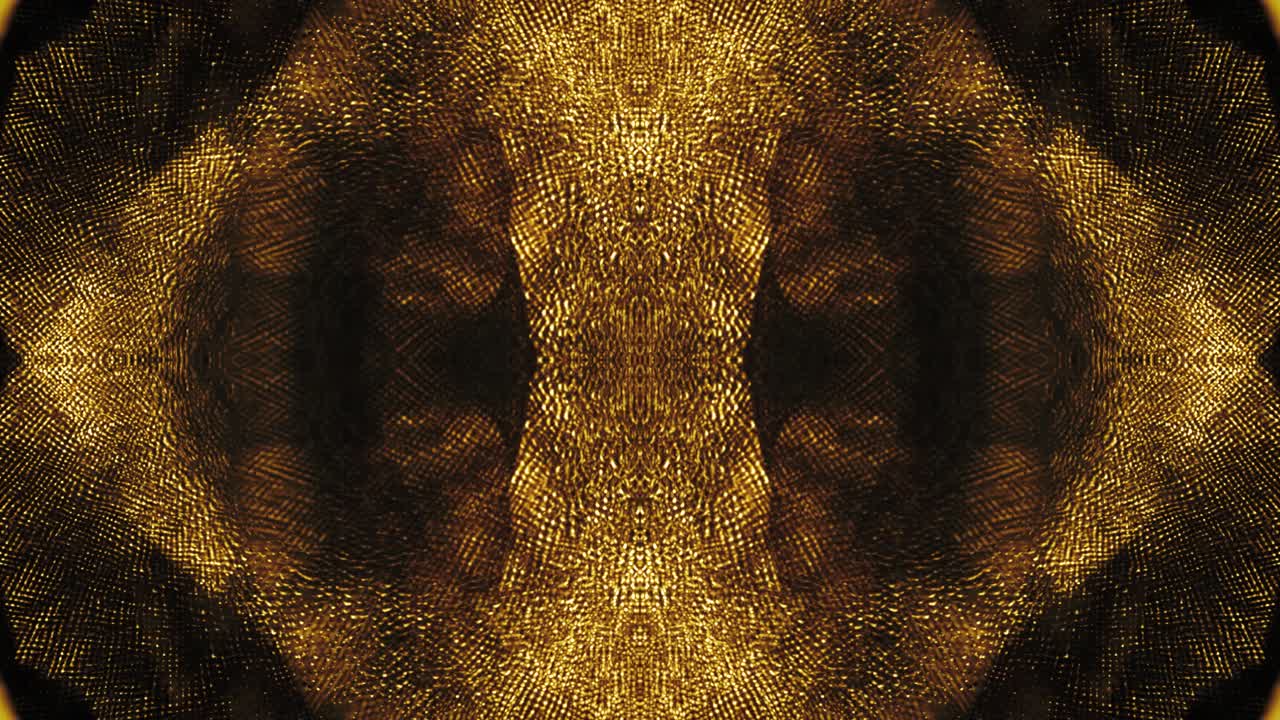 Yellow Golden Kaleidoscope Sequence Patterns