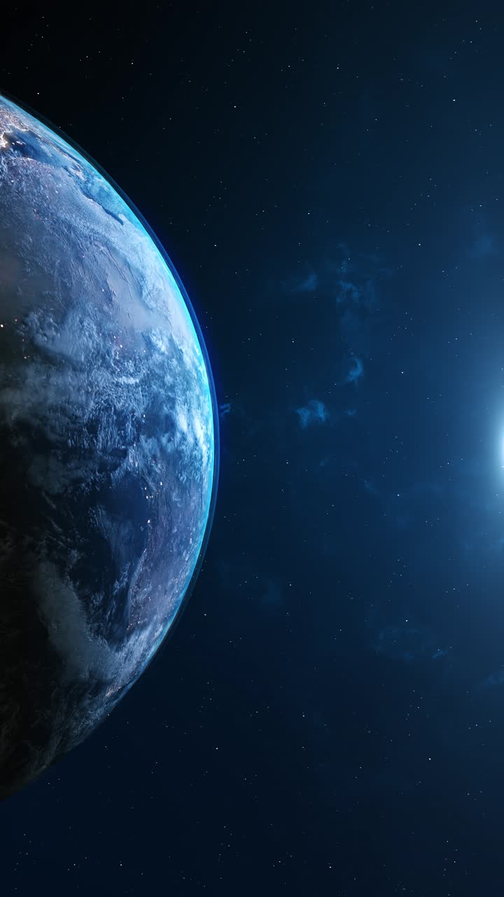 Tierra rota girando tierra espacio profundo globo terrestre 4k planeta redondo en el espacio profundo planeta espacio 3d.