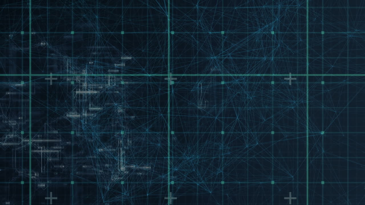 Animation of network of connections in digital space