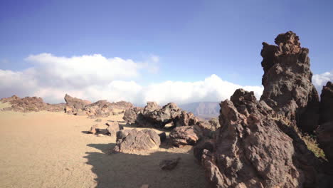 wild desert landscape in teide national park