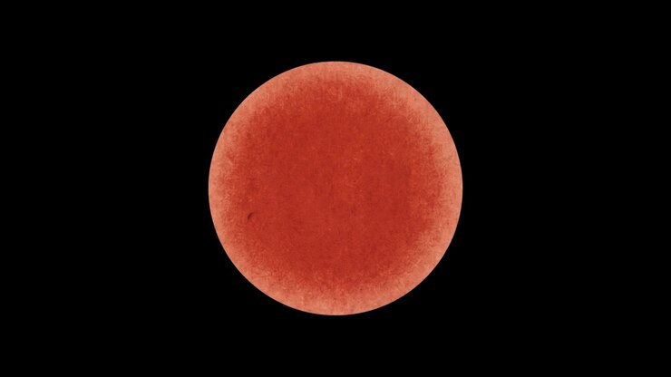 Red Planet Mars Rotating in Deep Space